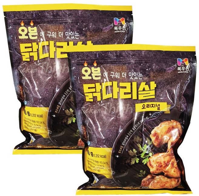 목우촌 오븐 닭다리살 오리지널맛, 600g, 2개