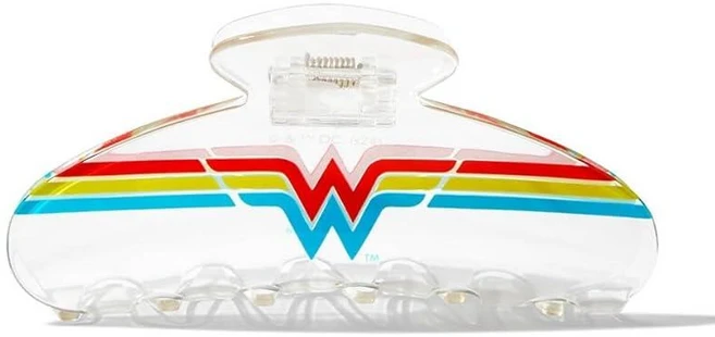 Kitsch Wonder Woman 투명 아크릴 대형 클로 클립 - 모든 모발 유형에 적합한 내구성 있는 헤어 | Updo Half-Up에 적합 당기지 않고 제자리에 유지 여 - 쿠팡