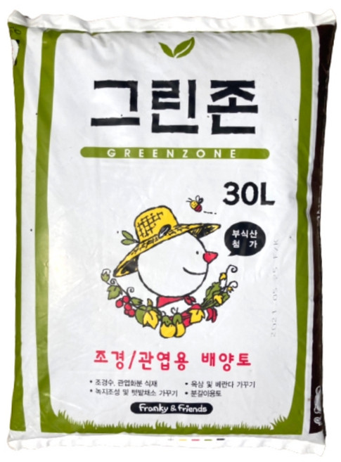 원예 조경 상토 그린존 30리터 분갈이 흙 화분 갈이흙 상추 베란다 다육 관엽 배양토, 1개