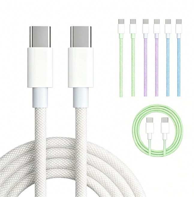 Type-C to Lightning PD快充線 60W大功率 支援i15/i16, 1個, i15/16快充-白色（100公分）