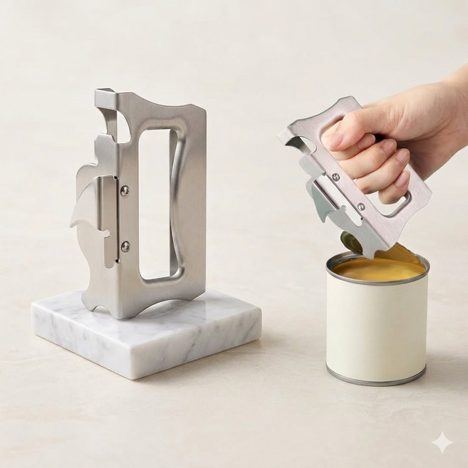 제이티 다용도 캔오프너 병따개, 1개, 은색