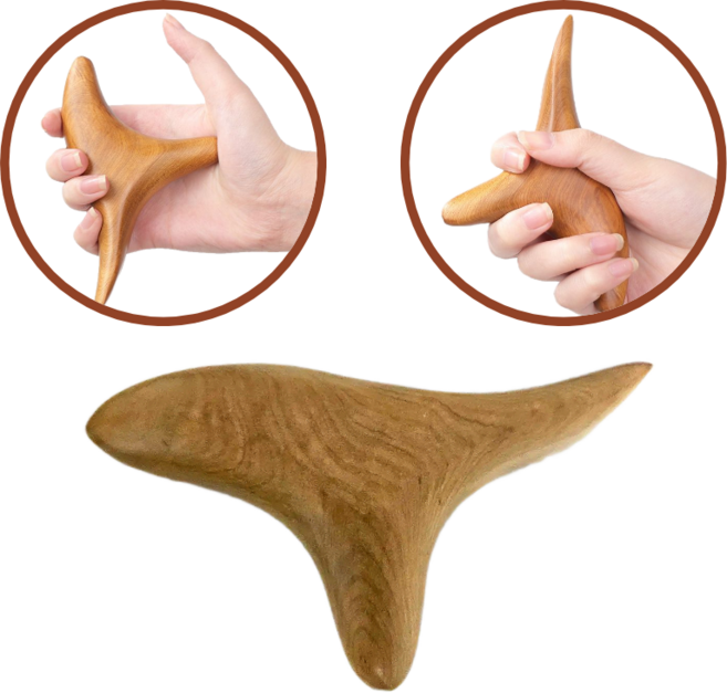 원목 괄사 다용도 마사지 림프 혈액순환 지압봉, 1개