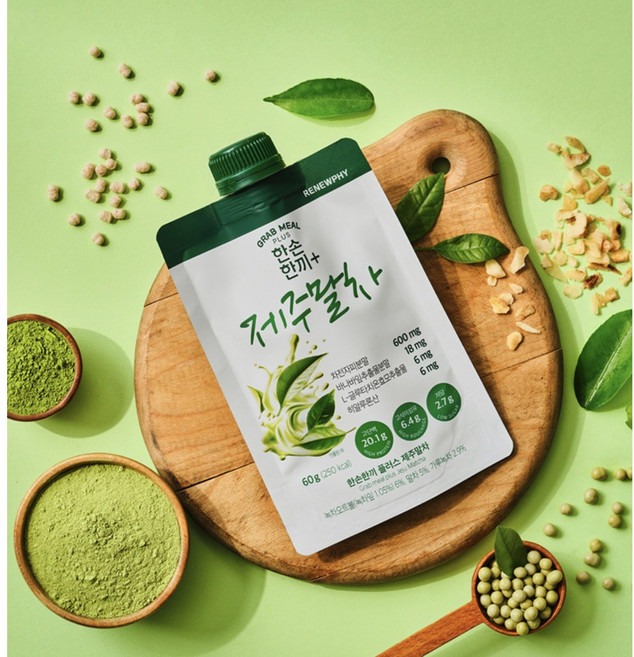 Renew Phy 韓國 Petit 巧口奶昔 韓國代餐奶昔 CU奶昔, 雙倍*減糖*抹茶60g*3袋