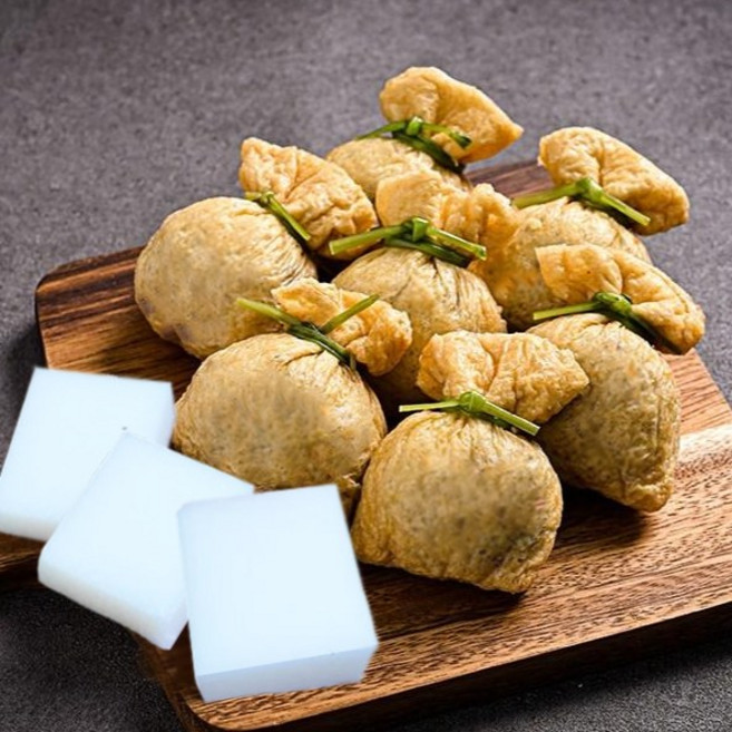 깡통시장 100%찹쌀 짱구떡 통 키리모찌 찰떡 수제 유부주머니, 200g, 1개