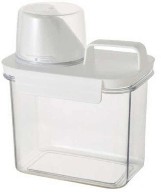 까마느 세제 소분 용기 분말 액체 플라스틱 손잡이형, 1.1L, 1개