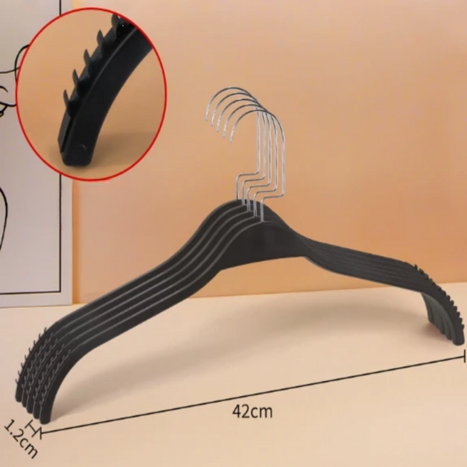 코지유 프리미엄 논슬립 옷걸이 어깨뿔방지 고리회전형, 10개, 블랙