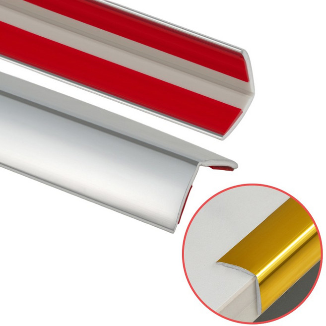 FTL 인앤아웃 스티커 모서리코너 ㄱ자 몰딩 3m/롤, 2개, 실버(중)15mm