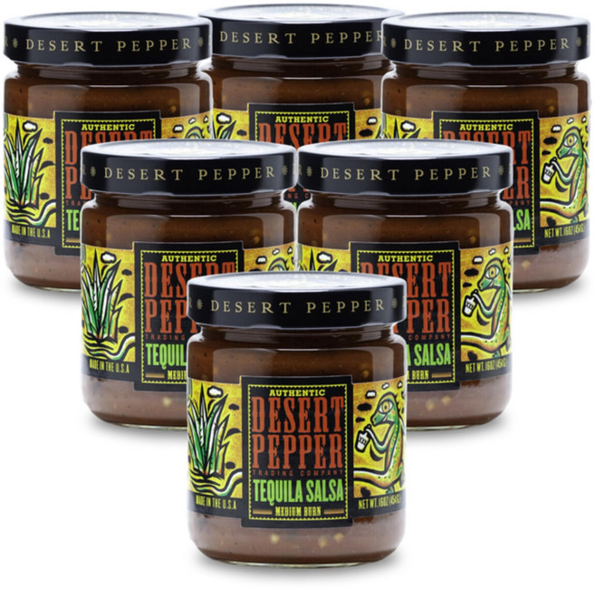 데저트 페퍼 테킬라 살사 토마토 할라피뇨 프리미엄 테킬라 Desert Pepper Tequila Salsa with Tomatoes Jalapenos and Premium, 1개