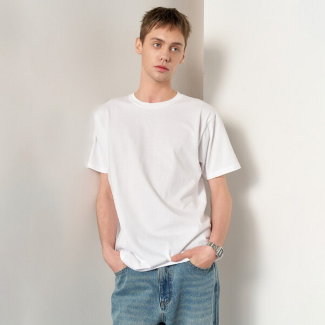 [제너럴아이디어] UNISEX 데일리 코튼 반팔티 [WHITE] / SBE2U01007-MAN