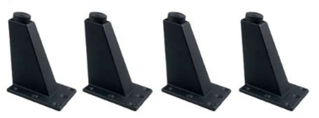 가구다리 높이조절 책상 의자 테이블 다리 높이기 가구발 받침 연장 쇼파 침대 거실장 셀프 인테리어 10cm 4개입, 블랙, 1개