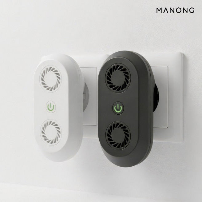 마농 콘센트형 초음파 바퀴벌레 개미 쥐 해충퇴치기, 블랙