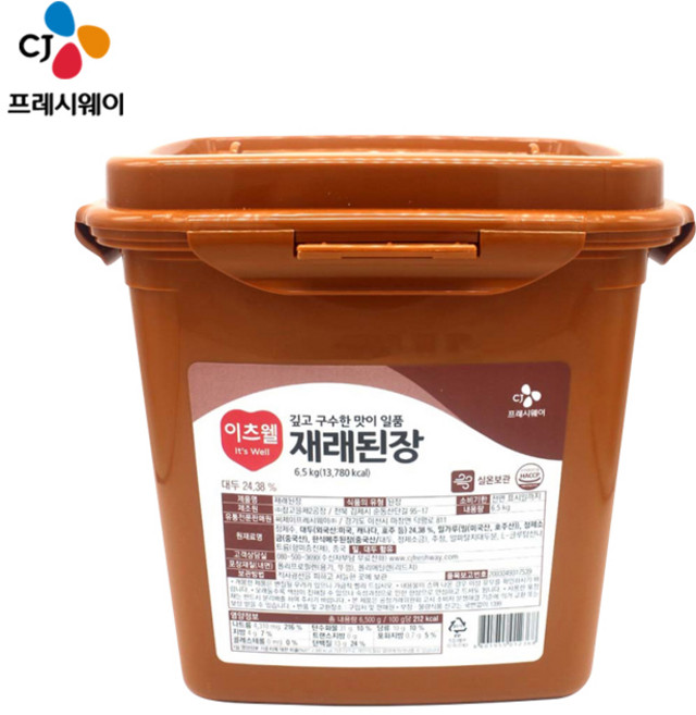 이츠웰 재래식 된장, 1개, 6.5kg