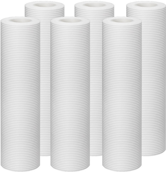 하우징필터 크린 침전필터 부직포 뎁스 필터 10인치 250mm, 1미크론, 6개