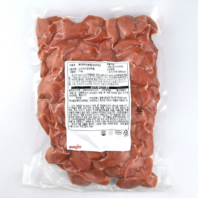 선진FS 부대찌개 후랑크 소시지 1kg (어슷썰기) 소세지, 1개
