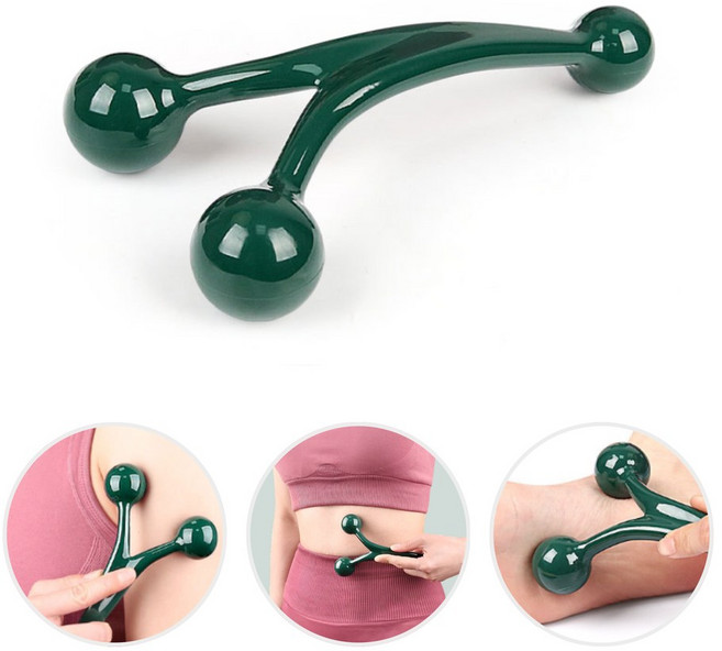 도나토르 동글동글 원형 전신 마사지 괄사, 그린, 1개