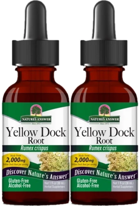 네이처스앤서 고흡수 옐로우 독 소리쟁이 뿌리 2000mg 액상 액체, 2개, 30ml - 쿠팡