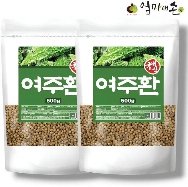 백세약방 국내산 여주환 여주정 목넘김좋은 작은환 효능 효과 먹는법, 2개