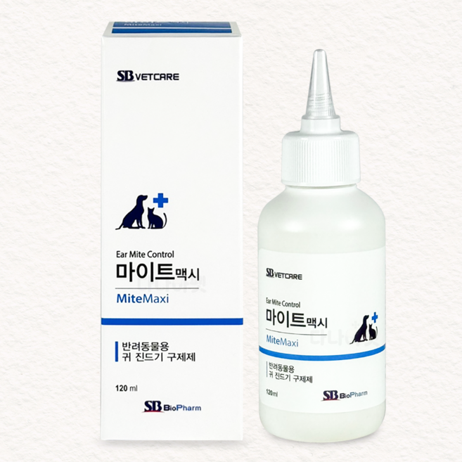 )오늘출발( 마이트맥시 120ml 강아지 고양이 외이염 저자극 귀세정제 귀청소 귀관리, 1개