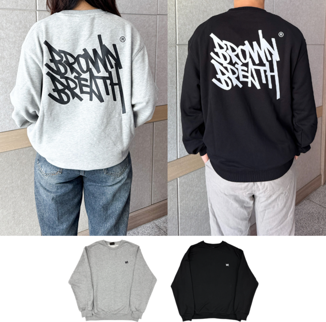 백화점매장판 브라운브레스 맨투맨 TAG OG CREWNECK 티셔츠 크루넥 긴팔 남녀공용