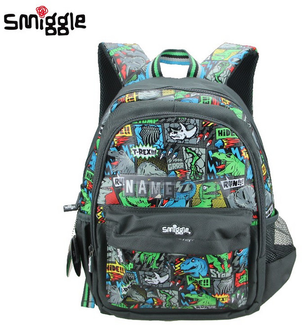 호주 스미글 오리지널 책가방 남자 공룡 모델링 멋진 배낭 이름 가방 편지 카드와 함께 제공 smiggle