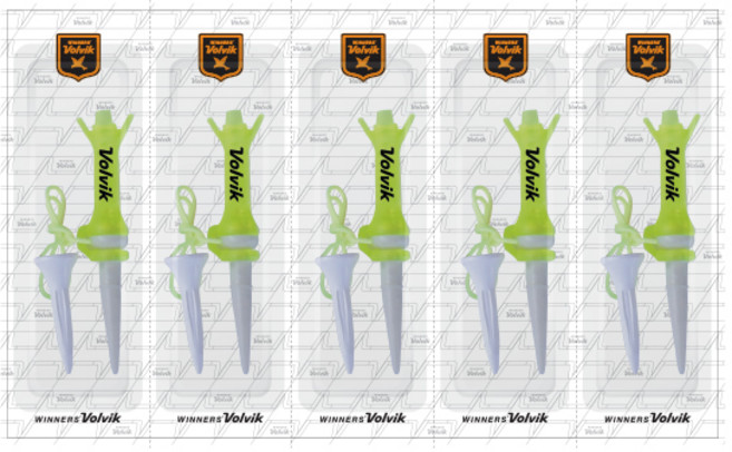 볼빅 골프티 5p 세트, 형광그린, 5개