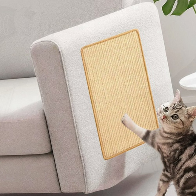 벽부착 고양이 스크래처 사이잘 매트 긁기 놀이, 1개, 상세페이지 참조