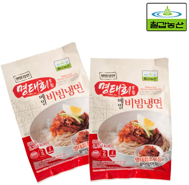 칠갑 명태회 메밀비빔냉면 582g 10개 한박스