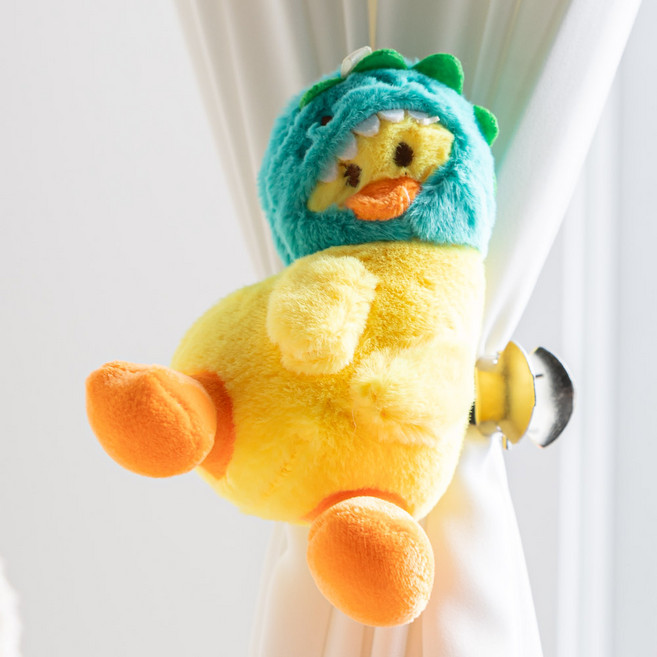 갸우뚱오리커튼집게 실내 인테리어 인형 소품 장식 꾸미기 고정 홀더, 6개, 옐로우