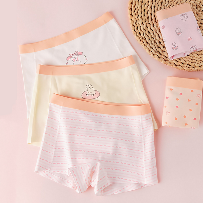 코코몽드 KC인증 60수 고급 순면 영아용 심리스 무봉제 사각 드로즈 팬티 5종세트 CC-6250820