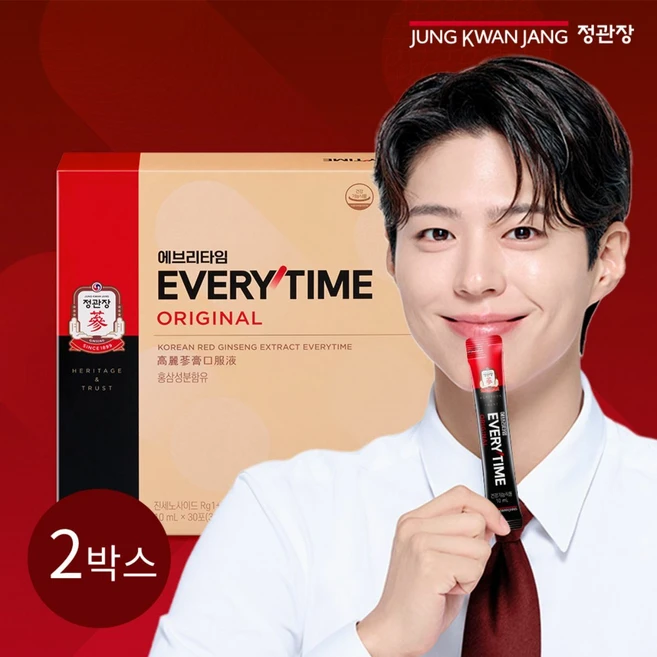 [정관장 본사직영] 에브리타임 오리지널(10ml*30포) x 2세트+쇼핑백, 2개, 10ml, 30회분 - 쿠팡