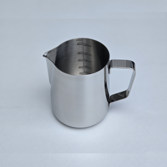 스팀피쳐 밀크저그 라떼아트 눈금형 350 600 1000 1500 ml 우유거품기, 600ml, 1개