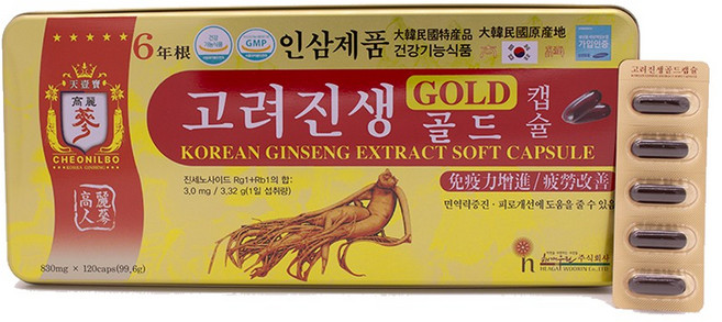 6년근 고려진생골드캡슐 120캡슐 인삼캡슐, 120정, 1박스