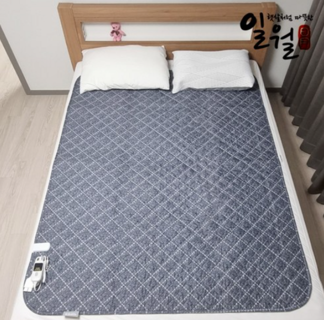 25년형 일월 전자파없는 네이비블라썸 세탁가능한 카본 탄소매트, 더블더블