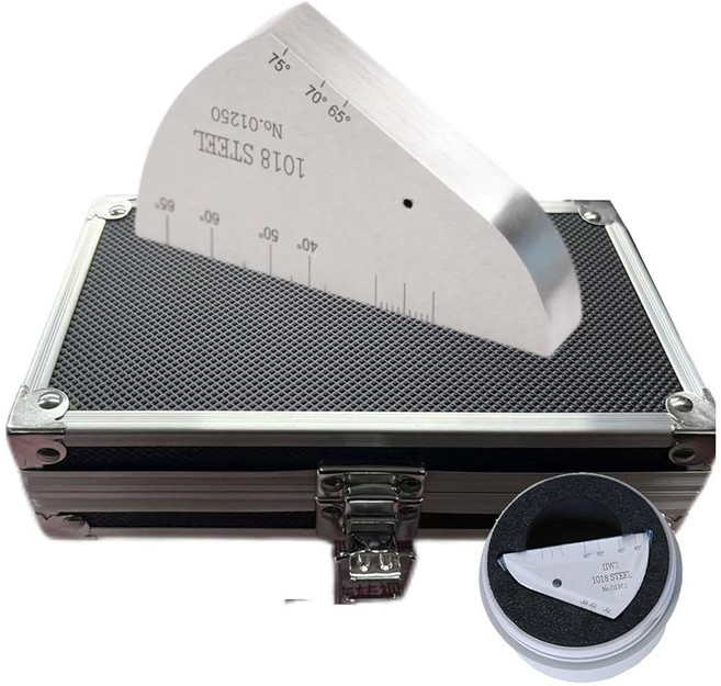 VTSYIQI 초음파 탐상기 보정 블록 NDT 테스트 탐상기 ASTM E164 초음파 탐상을 위한 35도에서 75도 범위 25mm 및 50mm 반경 1 5mm 구멍 폭 20mm