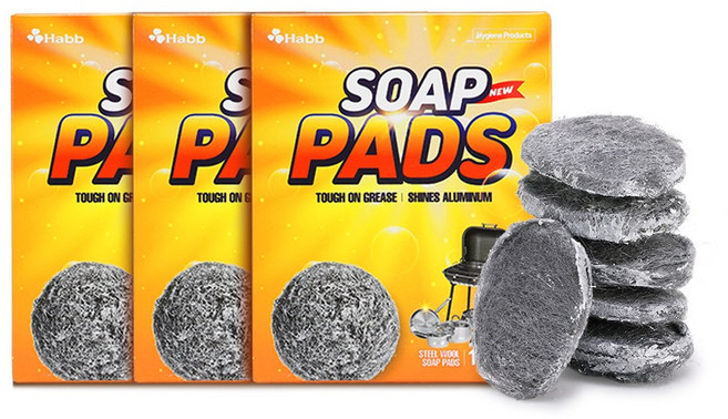 하비비 세제 철수세미 수세미 솝패드 3박스 30개, 10개