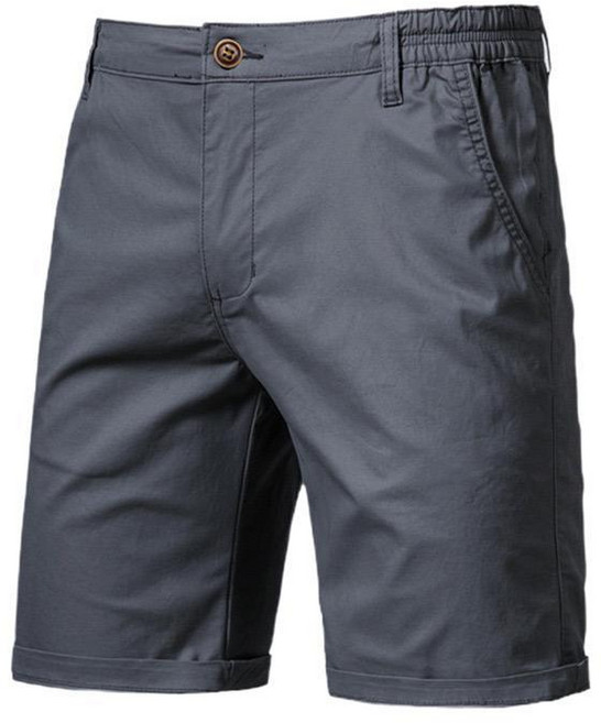 阿堯的店 純棉鬆緊腰彈力短褲 休閒寬鬆大尺碼直筒男士短褲 【D019】