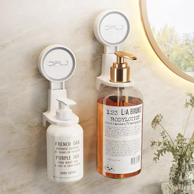 무타공 흡착식 샴프홀더 세제 바디워시 거치대, 상세페이지 참조, 1개