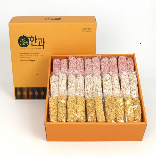 홍천명품한과 단호박한과 선물세트 매화2호 수제 전통한과, 1박스, 600g