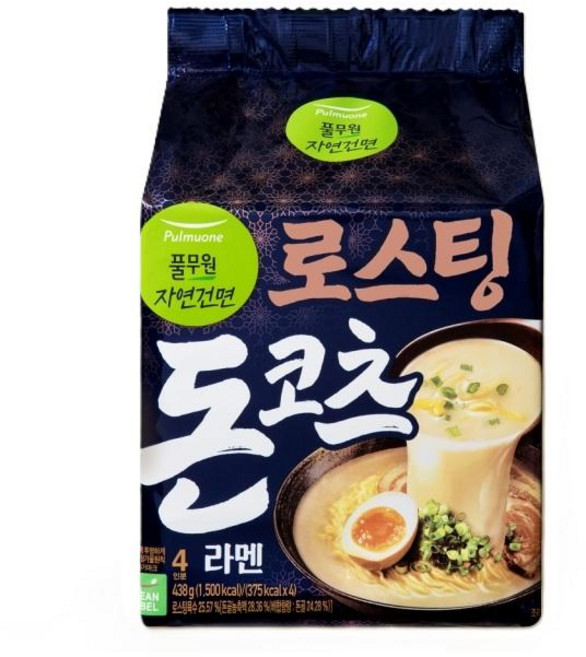 풀무원 자연 건면 로스팅 돈코츠 라멘 438g, 1개