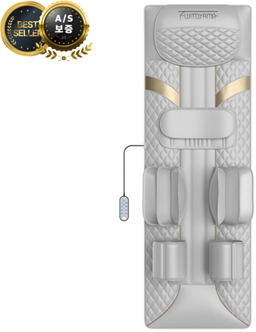 AirThera 프리미엄 전신 안마기 온열안마 안마매트 지압 안마기 전신 마사지매트 부모님선물 온열 마사 공기압형, 실버