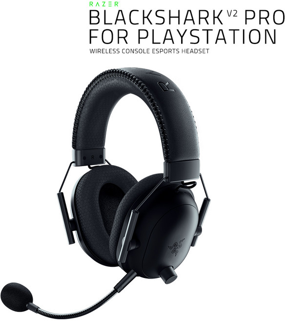 레이저코리아 BlackShark V2 Pro for PS5 공식 라이센스 블랙샤크 V2 프로 PS5/PC겸용 무선 게이밍 헤드셋 플스인증, RZ04-04530500-R3UA, 블랙
