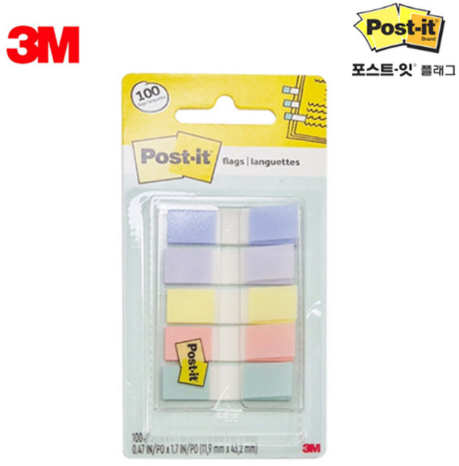3M 포스트잇 플래그 분류용 필름 683-5 PASTEL 5색