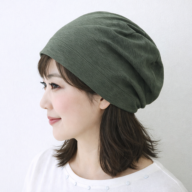 제이제이나인 단색슬럽 수면 비니 실내 면 데일리 중년여성 두건 사계절 모자