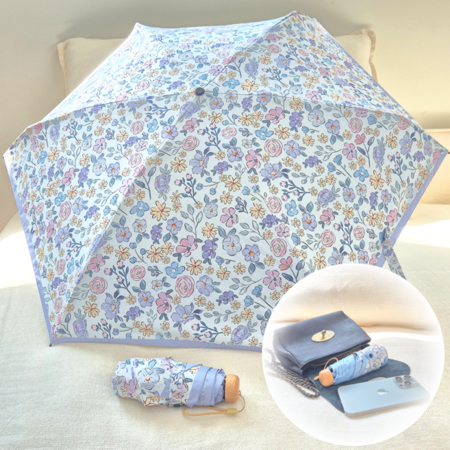 인네이처 99.9% 자외선차단 3단 초경량 꽃무늬 양우산