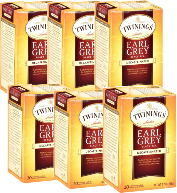 트와이닝 얼그레이 디카페인 블랙 티 Twinings 20티백, 6개, 35g