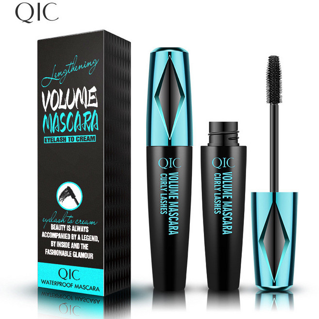QIC 藍精靈 4D 捲翹 纖長 防水 不暈染 睫毛膏, 1個, 銷售，購買等同默認公司免責申明）