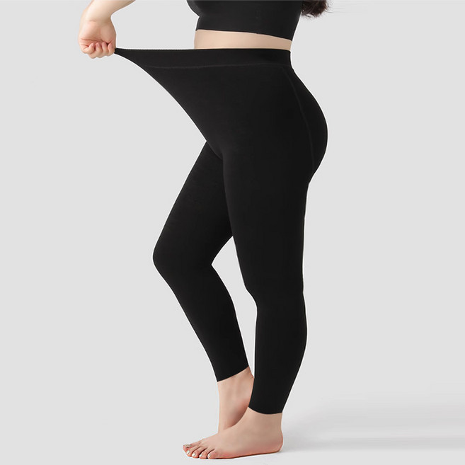 패션파트너 2size 빅사이즈 66~99 엉덩이 두줄 봉제선 무발 9부 기모 스타킹 레깅스