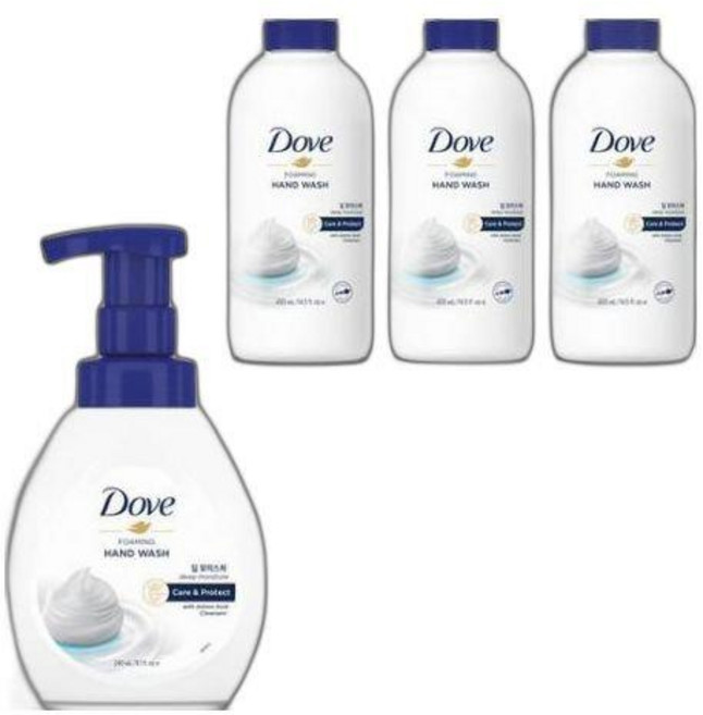 도브 포밍 핸드워시 딥 모이스처 펌핑타입 240ml 리필 430ml x 3p 세트 1530ml 1세트