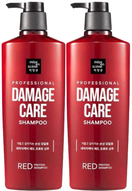 미쟝센 데미지케어 레드 프로틴 샴푸, 680ml, 2개