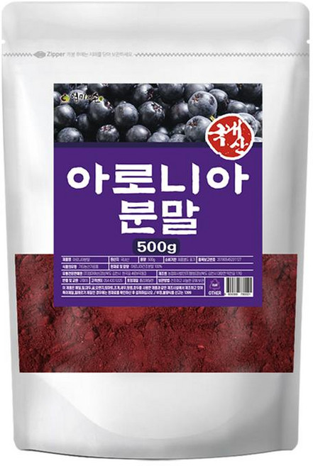 건강부록 국내산 아로니아 가루 분말 식약처인정, 500g, 1개